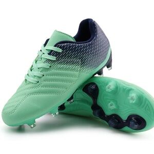 Brooman Kids Soccer Cleats Green & Navy Size 5